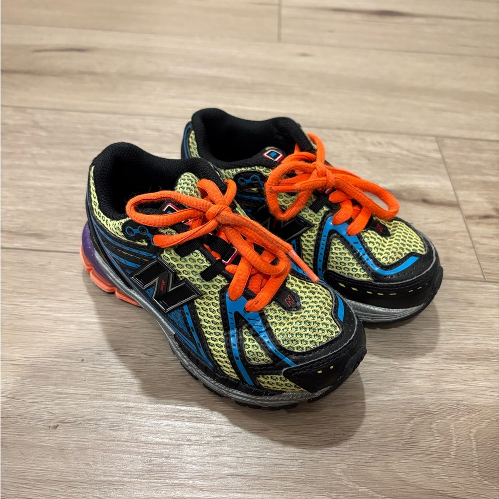New Balance Kids Sneakers with Orange and Blue Accents